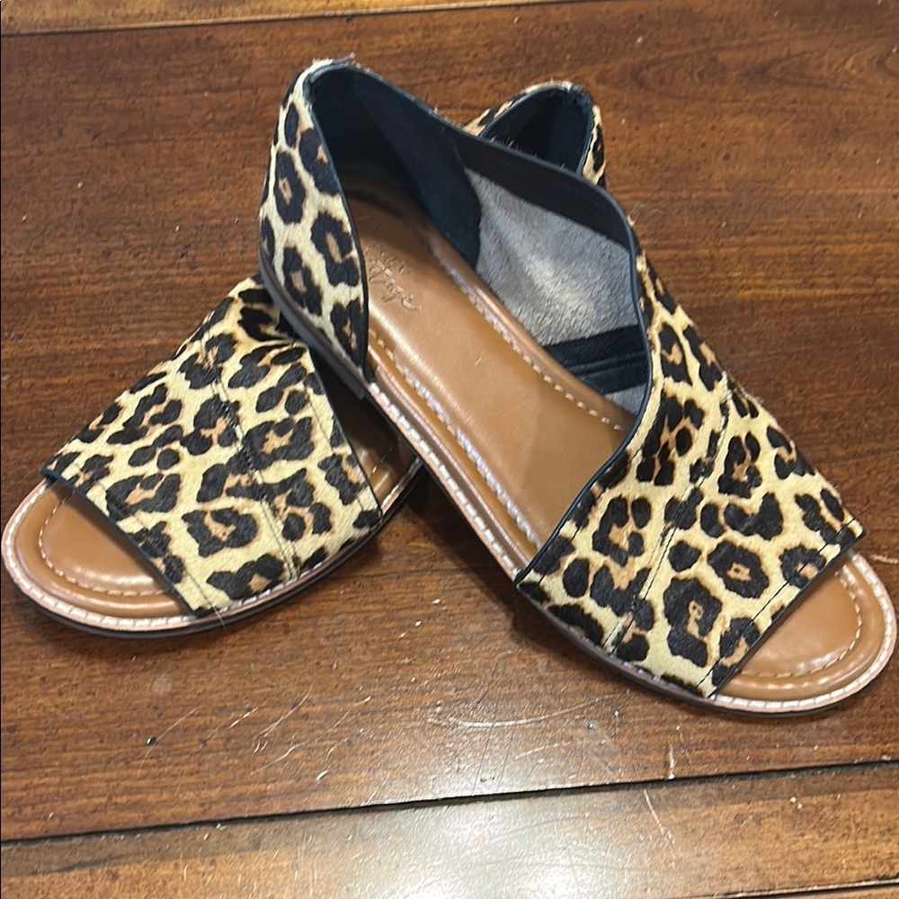 Leopard Print Open-Toe Women's Sandals